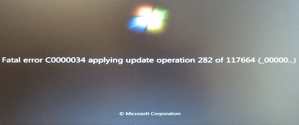 Ошибка c0000034 при обновлении Виндовс