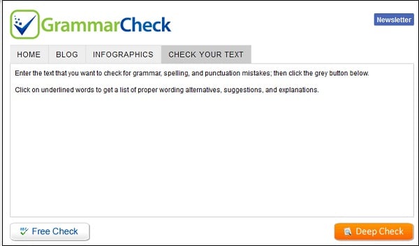 Англоязычный grammarcheck.net